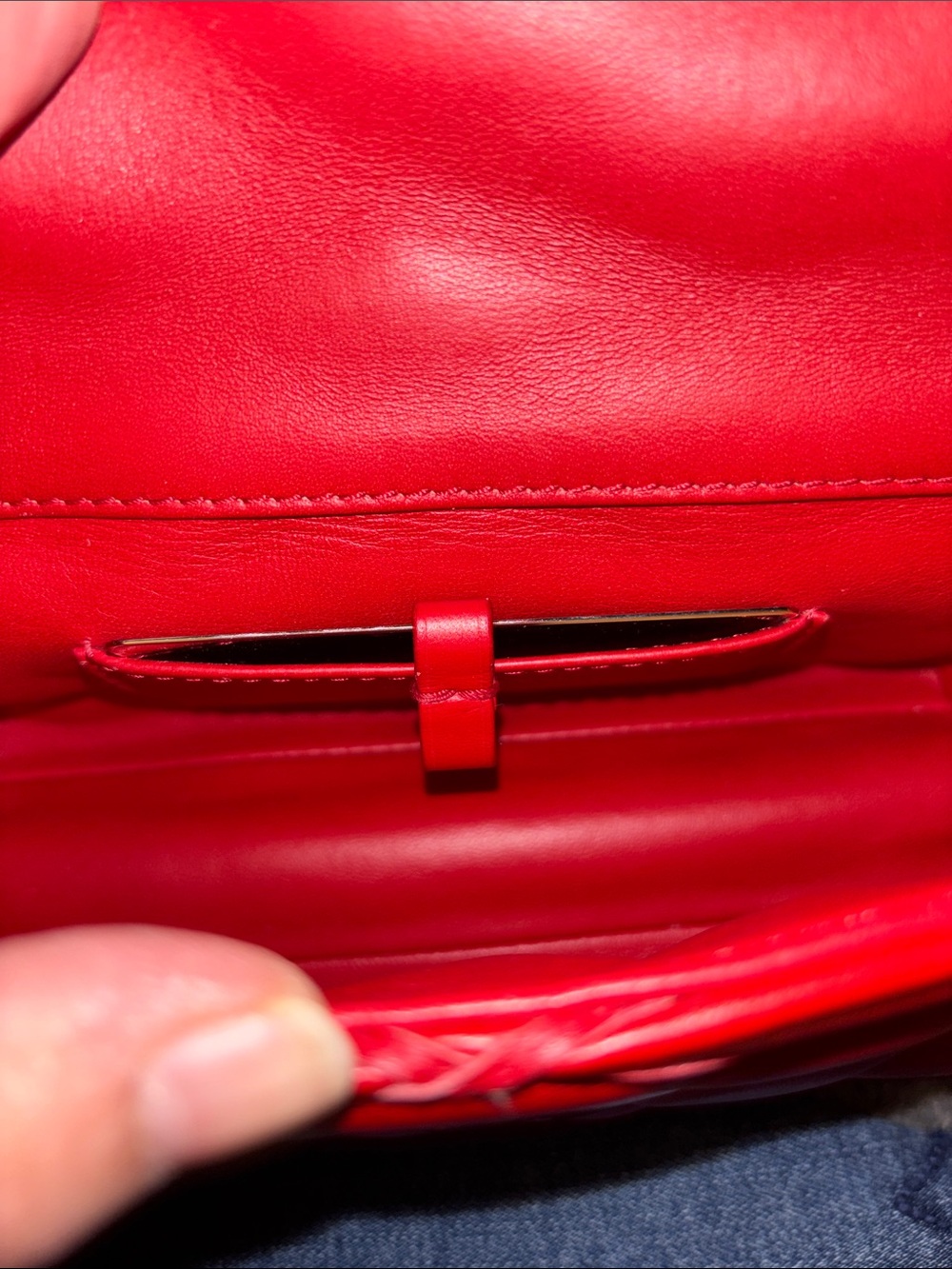 Louis Vuitton Red Quilted Shoulder Bag with Chain Strap - Picture 6 of 10